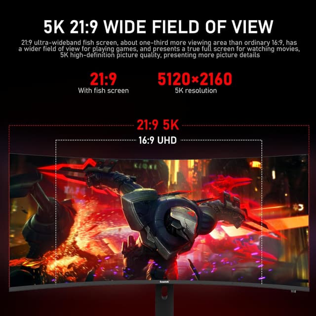 Detalle 2 de Gawfolk 40-inch IPS 5K ultrawide 120Hz monitor