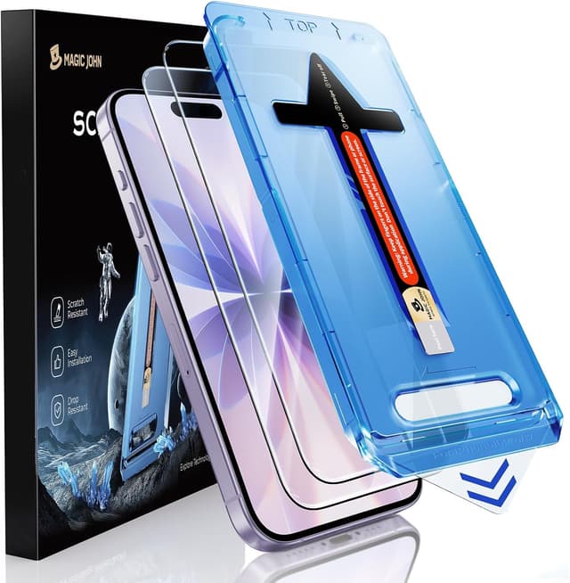 Detalle de Magic John iPhone 17 tempered glass 2 pack