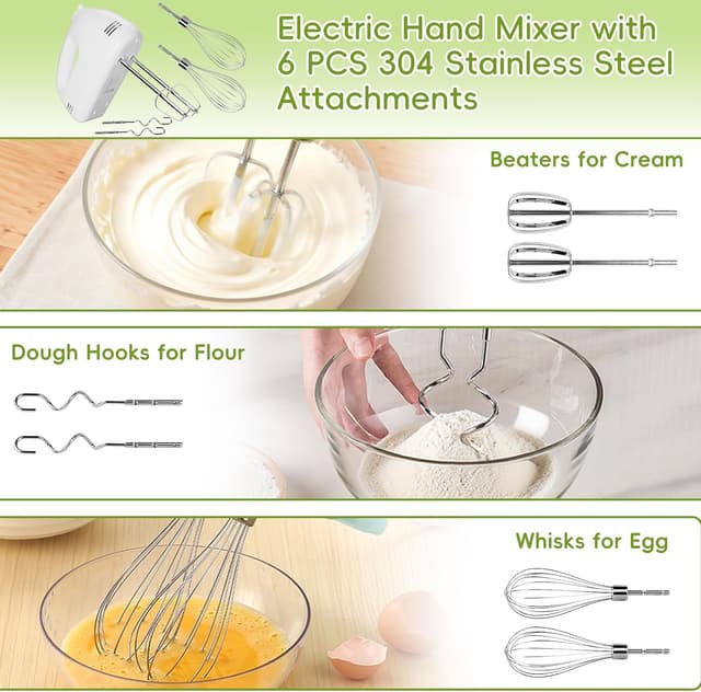 Detalle de 5-Speed Electric Hand Mixer with 200W Motor