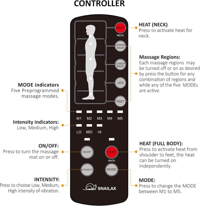 Thumbnail 6 de Snailax Tappetino massaggiante in memory foam con calore ♨