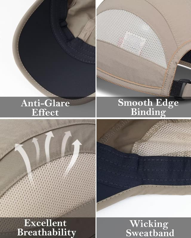 Detalle de GADIEMKENSD Unstructured Quick Dry Sports Cap – leichte, schnell trocknende Sun-Hut für Outdoor und Sport (Unisex)