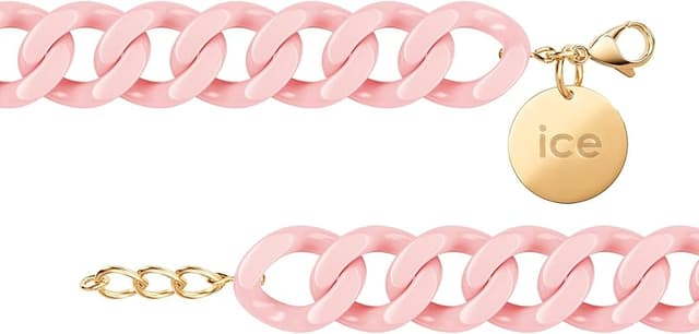 Detalle 2 de ICE Jewellery Chain bracelet Pulsera malla rosa XL con medalla de oro