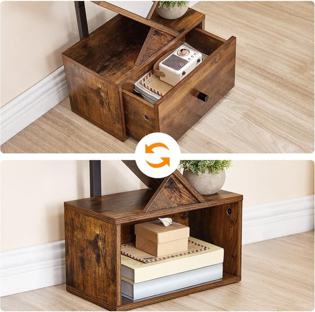 Detalle 2 de HOOBRO Scaffale a forma di albero EBF18SJ01G1 a 9 livelli con cassetto vintage