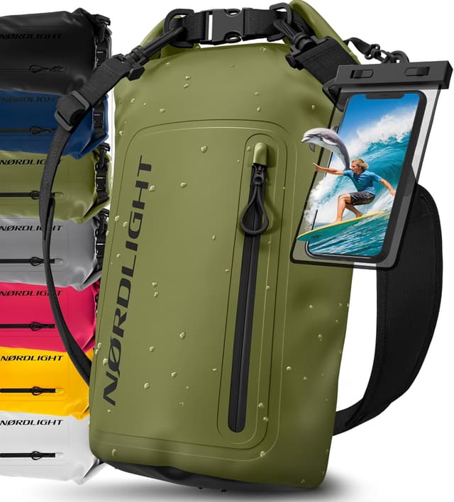 Detalle de Nordlight bolsa estanca 30L verde oliva