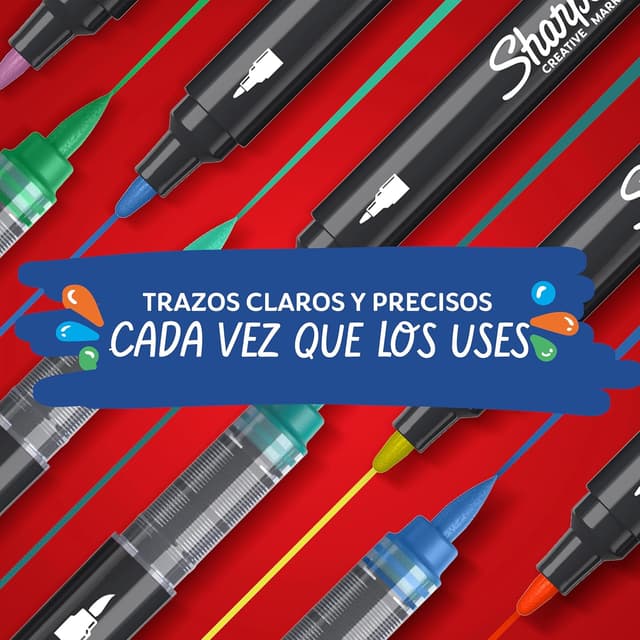 Thumbnail 4 de Sharpie Marcadores Creativos Acrílicos Punta Bala, 6 Verde Esmeralda 🎨