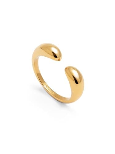 Detalle de SINGULARU Anillo Doble Gota en oro 18 Kt