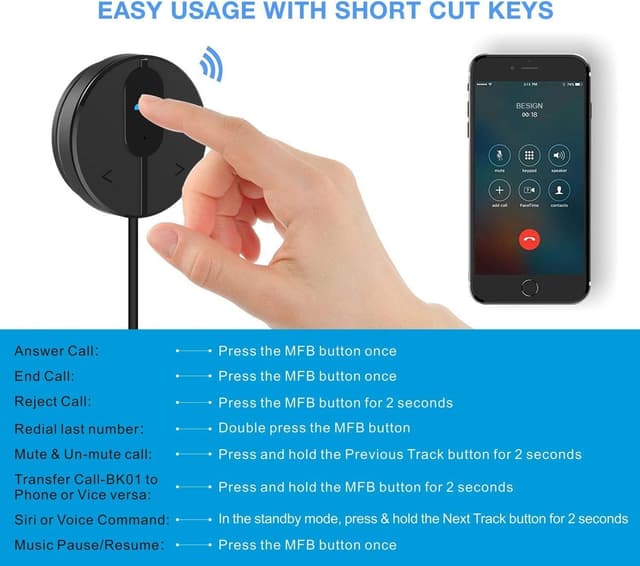 Thumbnail 2 de Besign BK01 Receptor Bluetooth coche