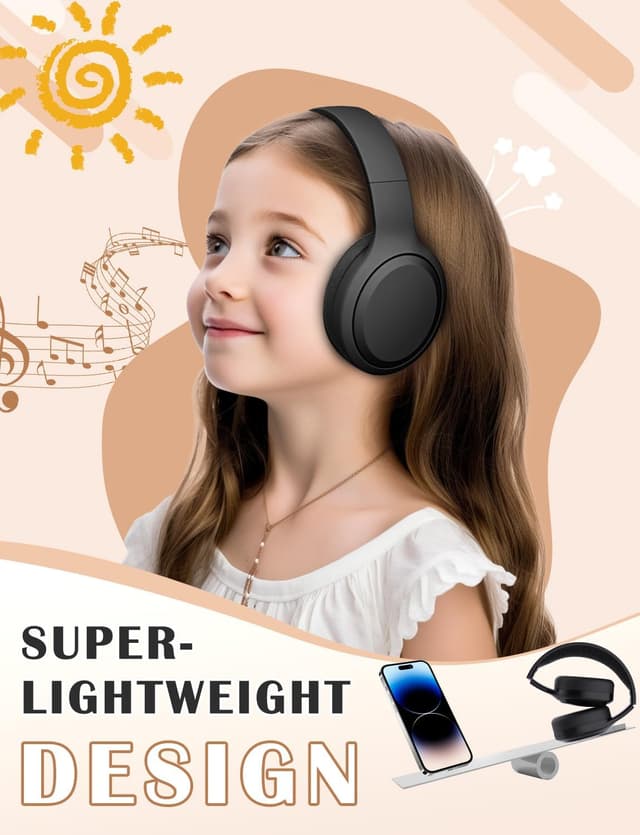 Detalle 1 de YOYOTUNE Kids Bluetooth Headphones 5.1