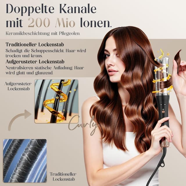Detalle 2 de Lookmate Kaltluft Lockenstab 32 mm Beach Waves