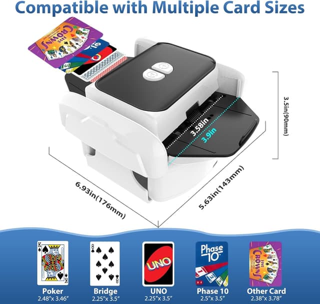 Thumbnail 4 de Automatic Card Shuffler 2-deck Rechargeable 🎲