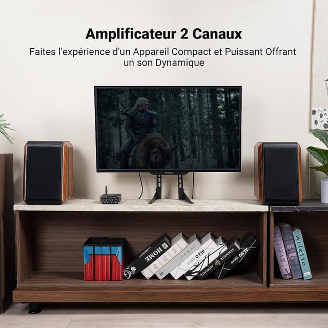 Detalle de Fosi Audio BT20A : ampli Bluetooth stéréo 2 canaux 100 W x2 (classe D) pour enceintes Hi-Fi