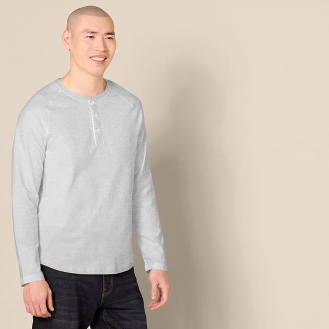 Detalle de Amazon Essentials Henley Shirt Long Sleeve