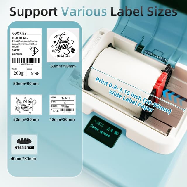 Detalle de ORGSTA T003 thermal label printer 20mm