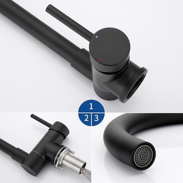 Thumbnail 3 de Lonheo Miscelatore cucina pieghevole 360° Nero 🚰