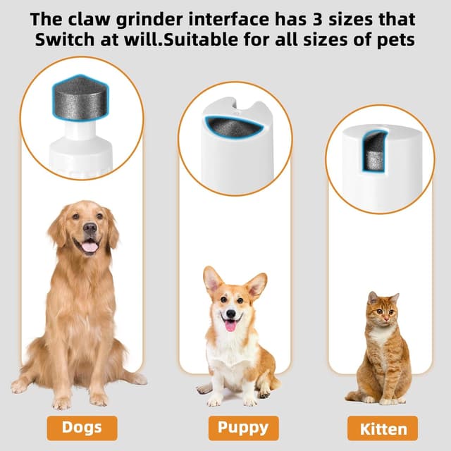 Detalle de Safe Low Noise Dog Grooming Kit (Cordless Pet Clipper) for Quiet trims around paws, eyes and ears