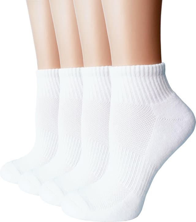 Detalle de FORMEU Women’s low cut ankle socks (sports, running, gym) – breathable, anti-blister cushioned cotton mix