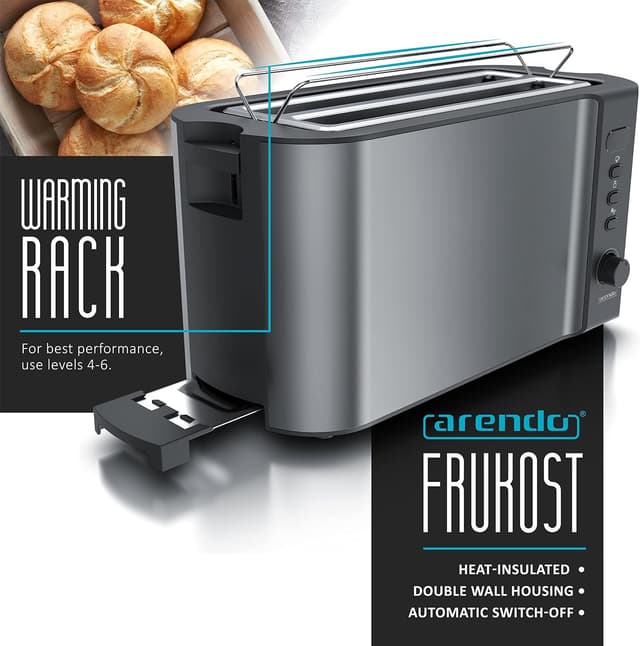 Detalle 2 de Arendo Frukost 4-slice long slot toaster 6-settings 🍞