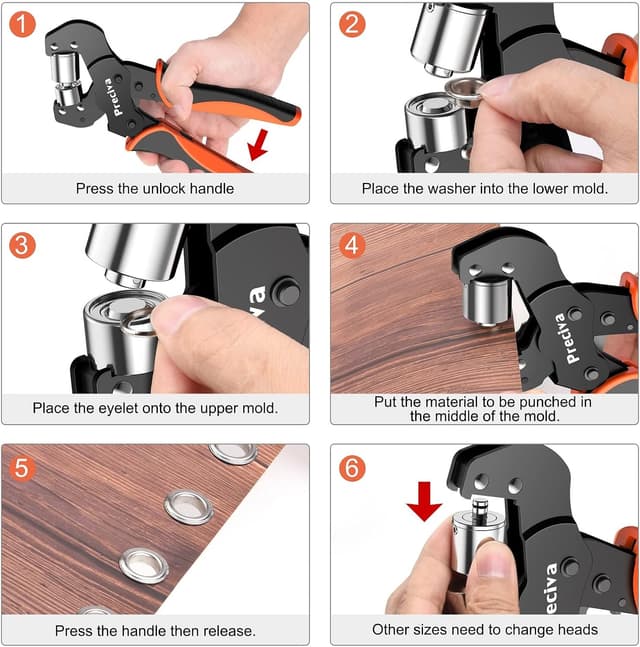 Thumbnail 4 de Preciva Ösenzange Set mit austauschbaren Köpfen