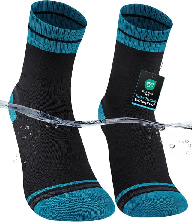 Detalle de inaWarm Waterproof Socks for Men – breathable 3-layer hiking & walking crew socks for cold, wet weather