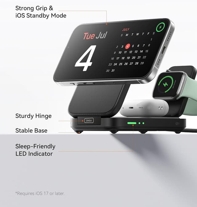 Thumbnail 4 de INIU 3-in-1 Wireless Charging Station 15W