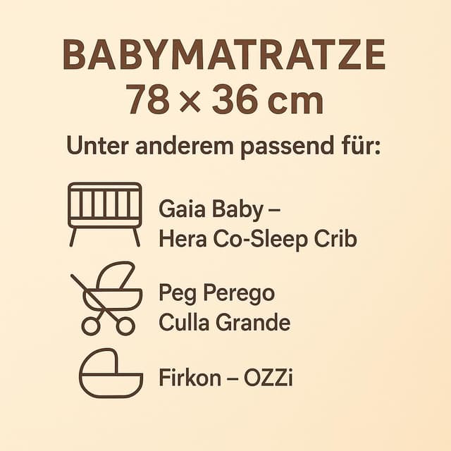 Thumbnail 6 de Totsy Baby Stubenwagen Baby Matratzen / Kinderwagenmatratze 36 x 78 cm (Moseskorb, Beistellbett & Reisebett) mit abnehmbaren Bezug