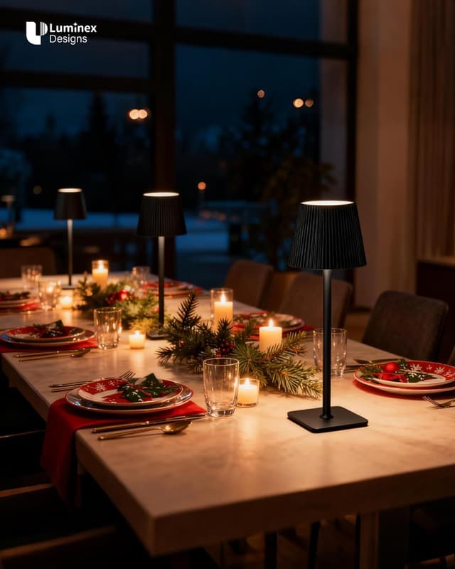 Detalle de LuminexDesigns Lámpara de Mesa LED recargable 5200 mAh