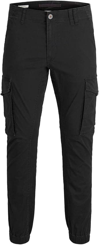 Detalle de Jack & Jones Jjipaul Cargo Black para Hombre 👖 Size 29W/34L