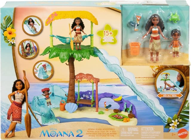 Detalle 2 de Coffret Vaiana 2 Mattel, 5 espaces de jeu