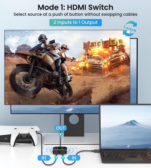 Thumbnail 1 de HDMI-Splitter und Switch 4K 60Hz Aluminium