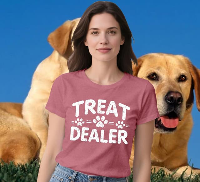 Detalle de Treat Dealer Mama T Shirt, dog paws