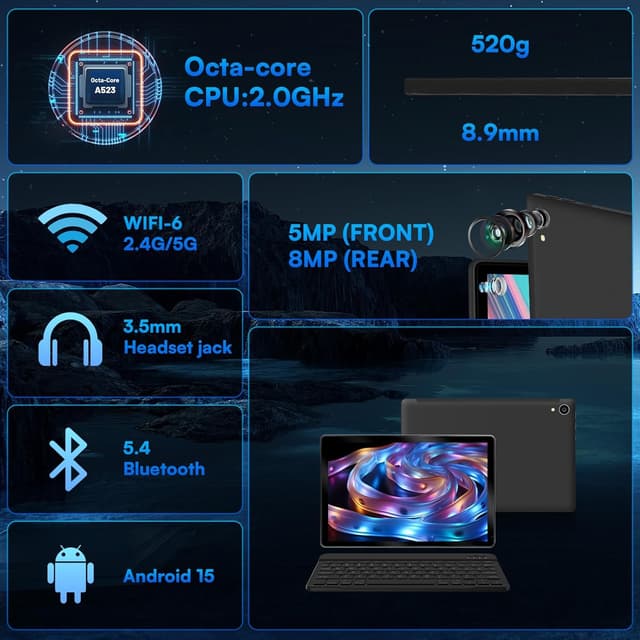 Detalle 2 de HiGrace 2025 Android 15 10-inch tablet