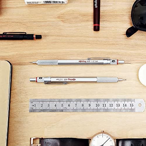 Detalle 1 de Rotring 600 Portaminas 0,7 mm — cuerpo metálico verde ✏