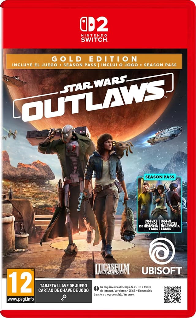 Detalle de Star Wars Outlaws Gold Edition Switch 2 — videojuego