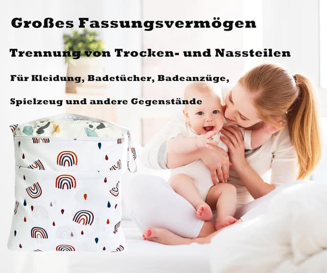 Detalle de TRASUN Wetbag Kindergarten Nassbeutel 36 x 30 cm