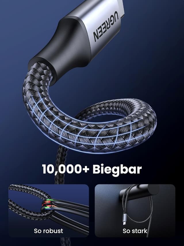 Detalle 2 de UGREEN USB C Kabel 240W PD 3.1 2 m