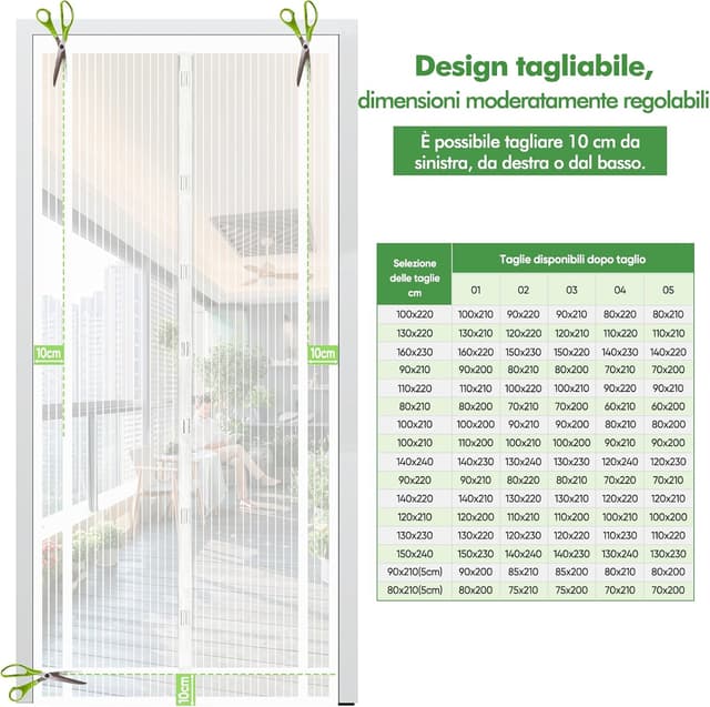 Detalle 2 de Sekey 160x230cm Zanzariera Magnetica per Porte