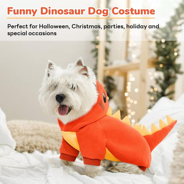 Detalle 2 de LeLePet dinosaur dog costume hoodie XS