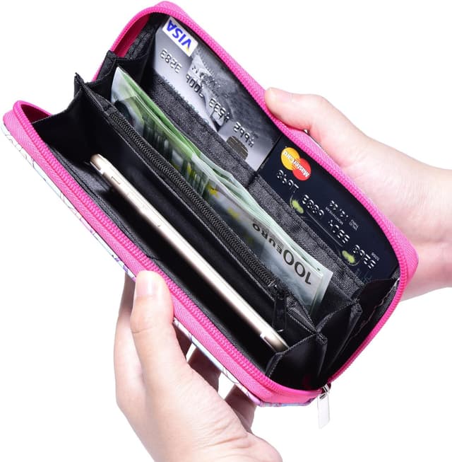 Thumbnail 6 de DonDon portafoglio borsellino da donna con cerniera e motivi unicorni