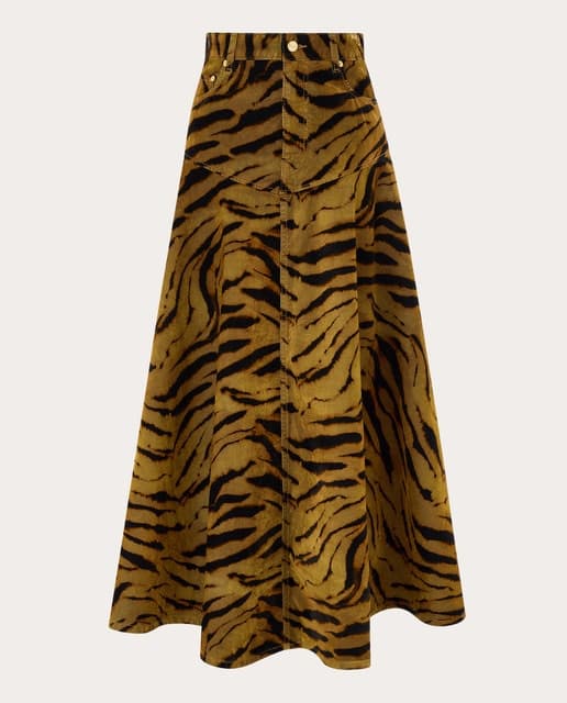 Imagen de Ganni Falda larga de algodón estampada en OfertitasTOP