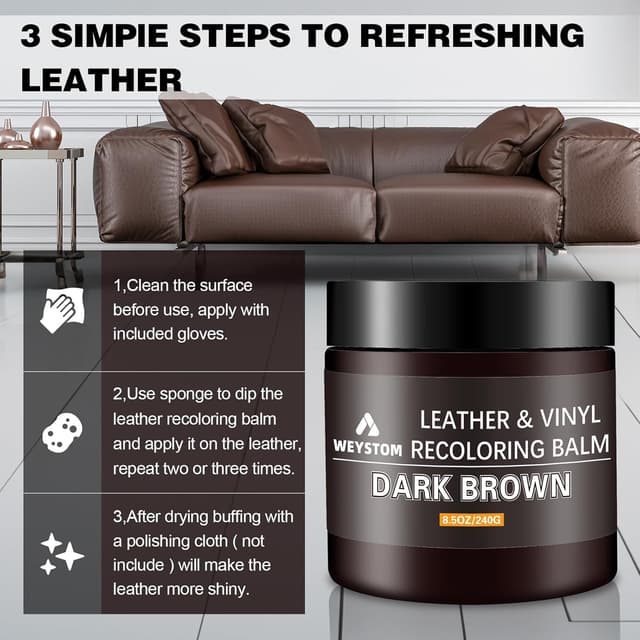 Thumbnail 1 de WEYSTOM Leather Recolouring Balm Dark Brown 100ml