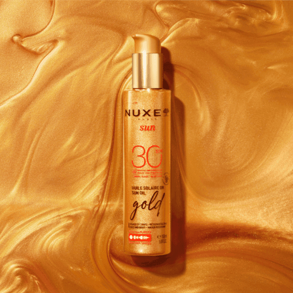 Detalle 2 de Nuxe Sun Aceite Bronceador Gold SPF30 para rostro y cuerpo (150 ml)