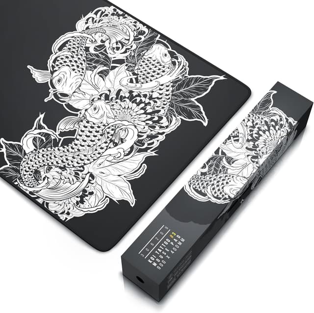 Thumbnail 6 de TITANWOLF Koi Tattoo 3 XXL Speed Gaming Mouse Mat (900 x 400 x 3mm)