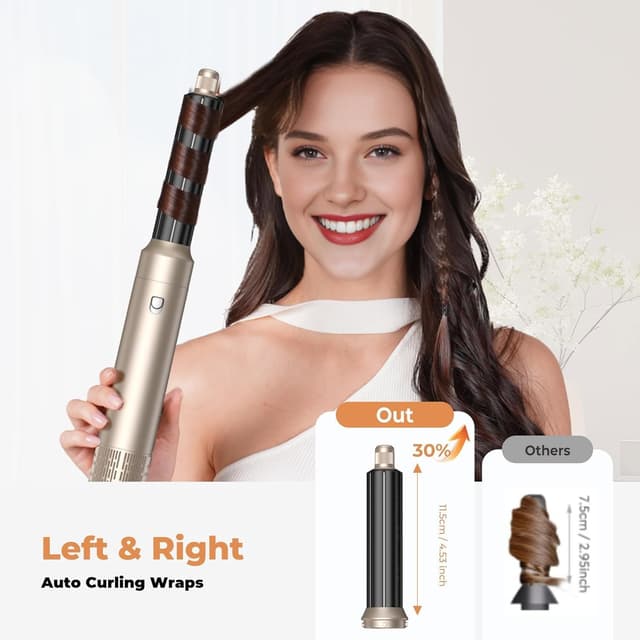 Detalle 2 de Hair Styler 5 in 1 Magic Hairstyler 1000W Hair Dryer Brush with Detachable Heads