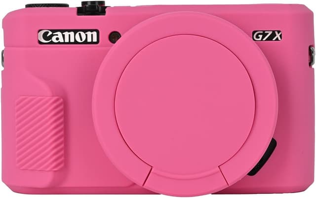 Detalle de Aisnyho G7X Mark II Kameratasche mit weicher Silikon-Schutzhülle (ultradünn, rosarot) – passend für Canon PowerShot G7 X Mark II