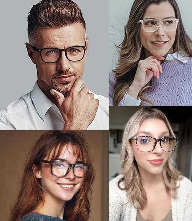 Detalle de Eyglajdd 5er-Pack Blaulichtfilter-Lesebrillen mit Federscharnieren für Damen & Herren