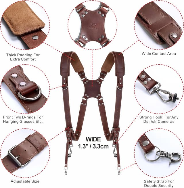 Detalle 2 de Padwa Dual Camera Harness Strap for 20kg