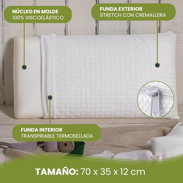 Thumbnail 3 de MOMMY CONFORT Pack 2 Almohadas Viscoelásticas 70 cm