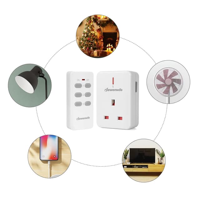 Thumbnail 4 de Dewenwils Remote Plugs 13A Wireless Switch