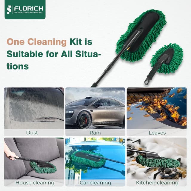 Thumbnail 6 de FLORICH Large Microfiber Car Duster Kit (Extendable) for Scratch-Free Exterior & Interior Cleaning