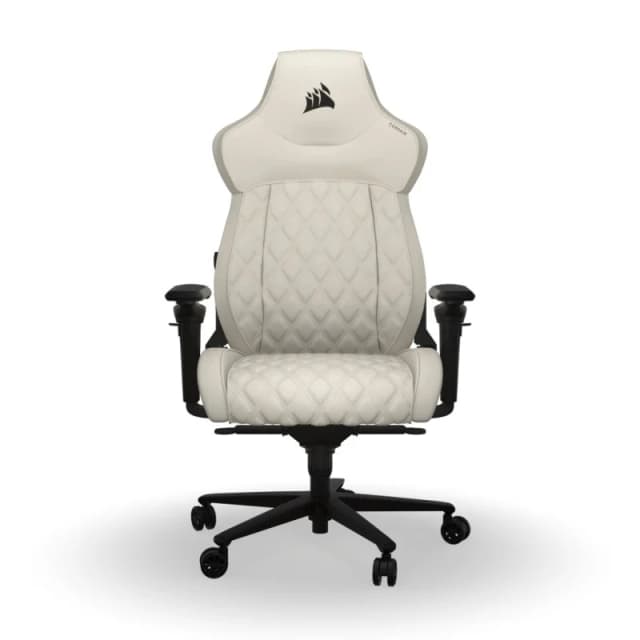 Detalle 2 de Corsair TC500 Luxe Silla Gaming Beige: comodidad amplia, soporte lumbar ajustable y reposabrazos Omniflex